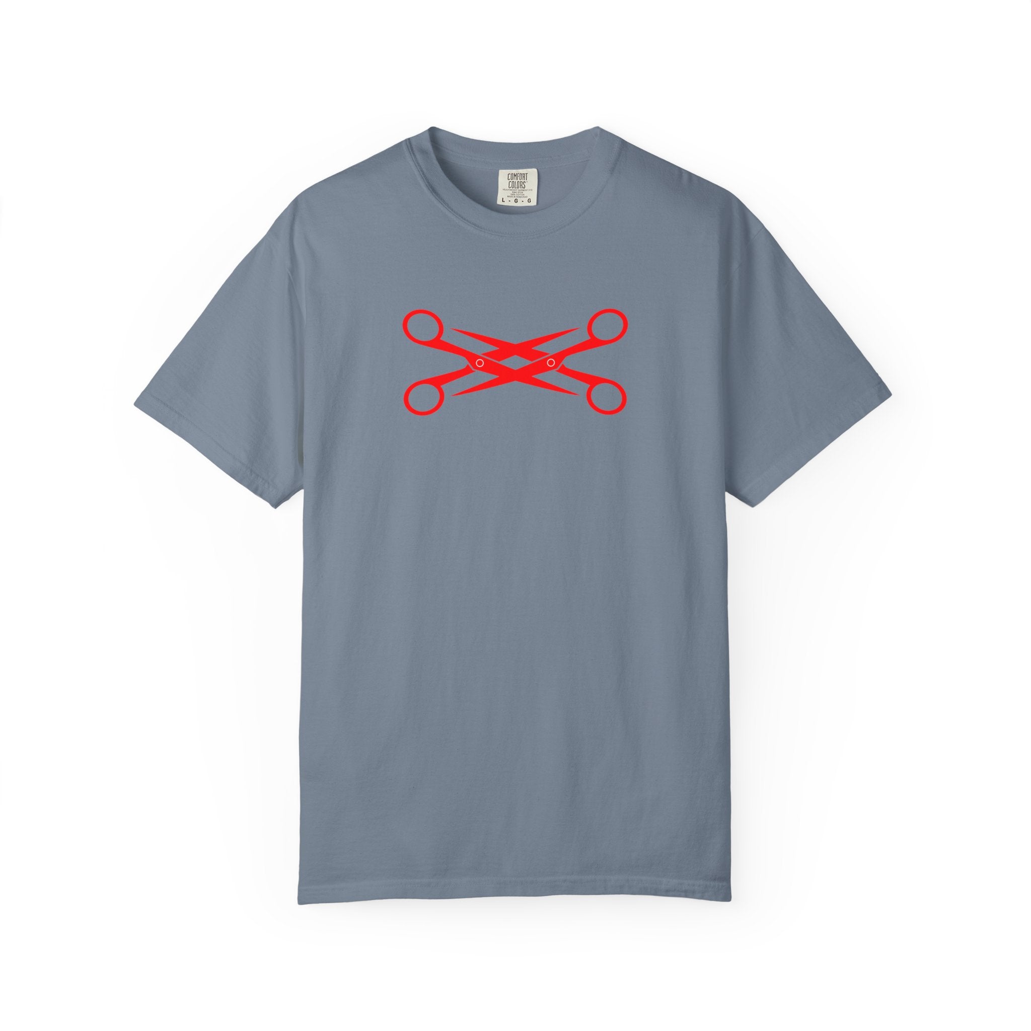 Scissors Cross Graphic T-Shirt — Minimalist Barber & Stylist Tee