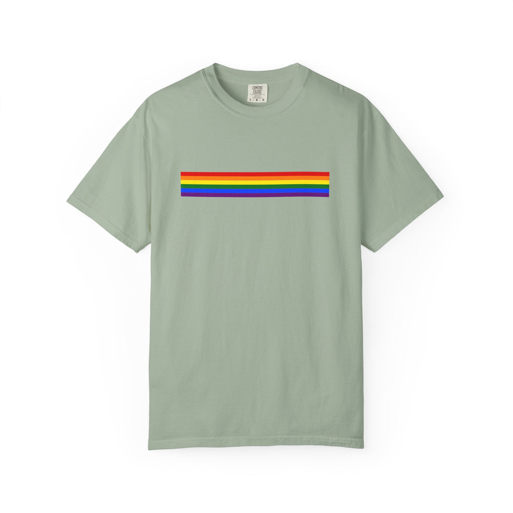 Rainbow Stripe T-Shirt — Pride Minimalist Tee