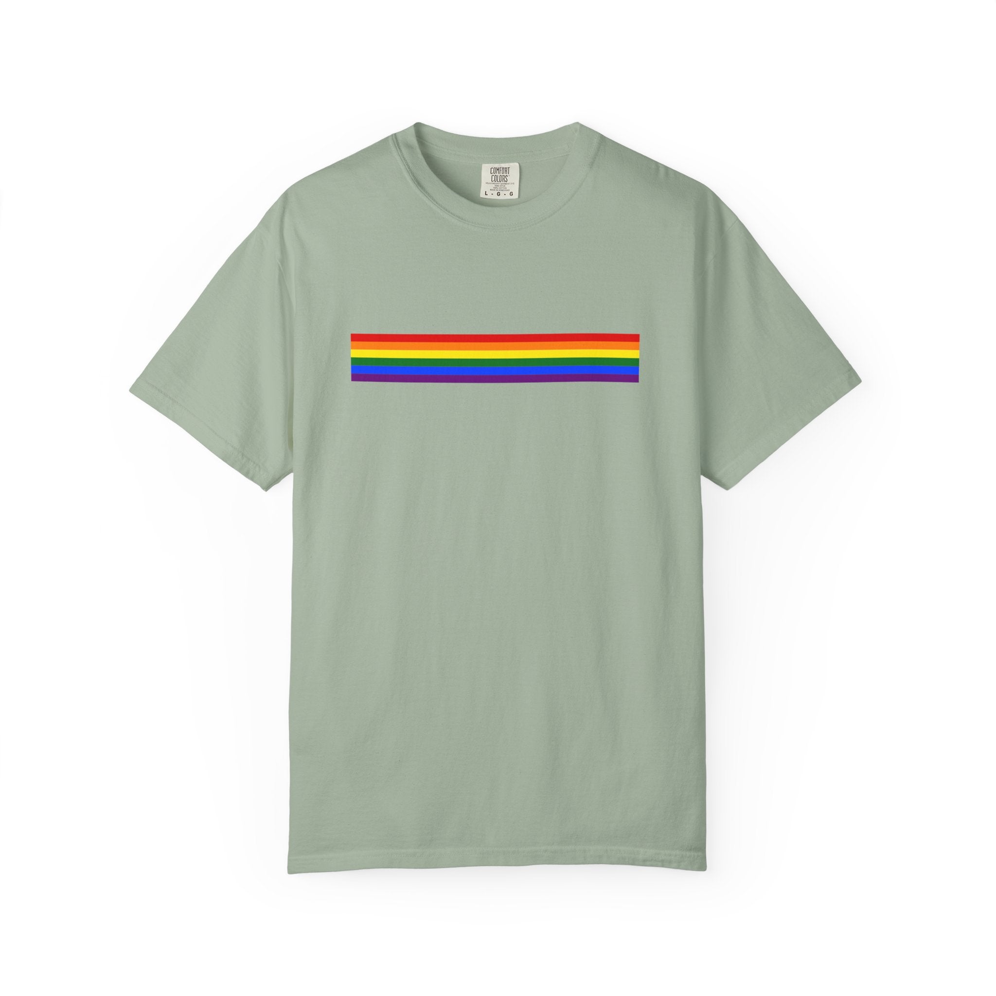 Rainbow Stripe T-Shirt — Pride Minimalist Tee