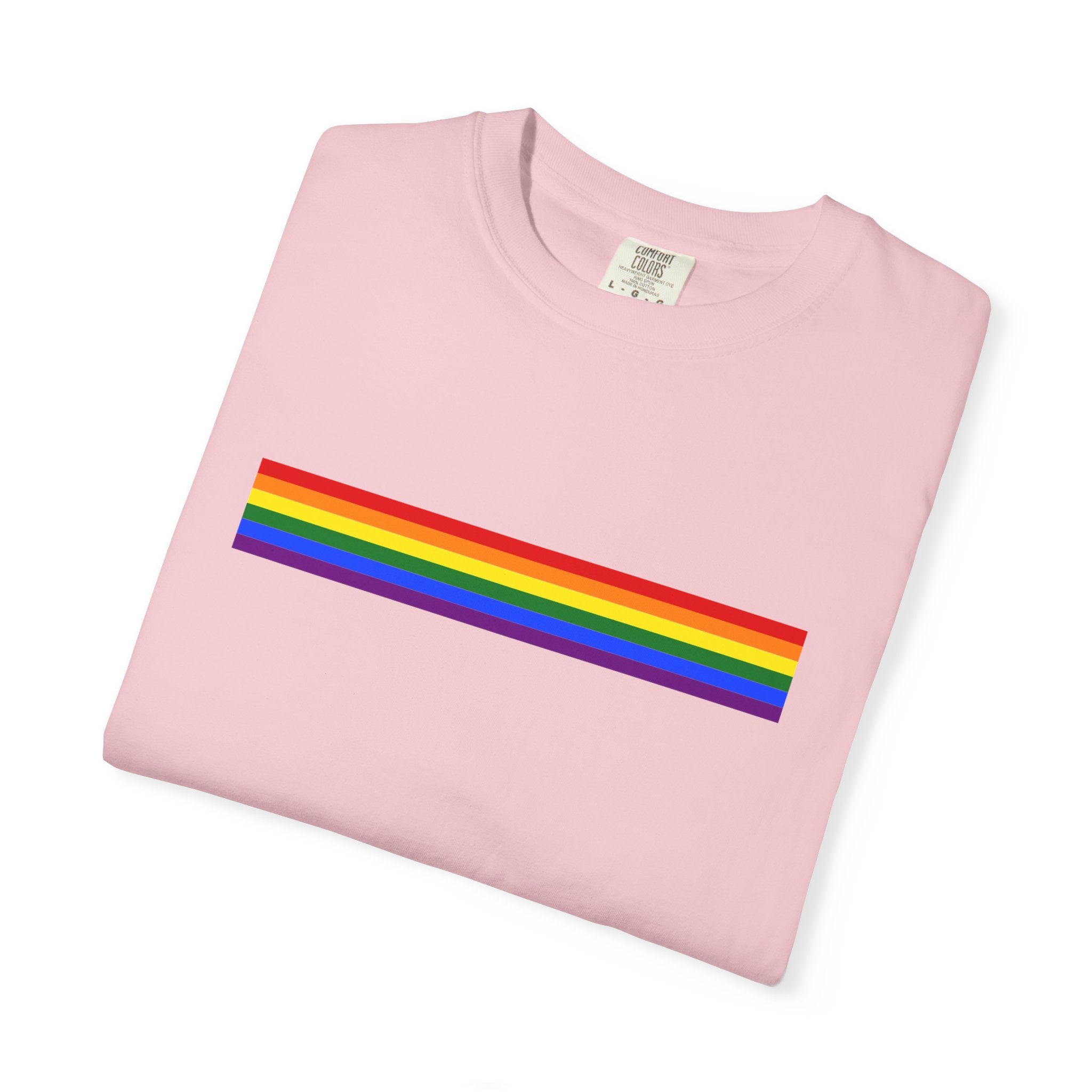 Rainbow Stripe T-Shirt — Pride Minimalist Tee