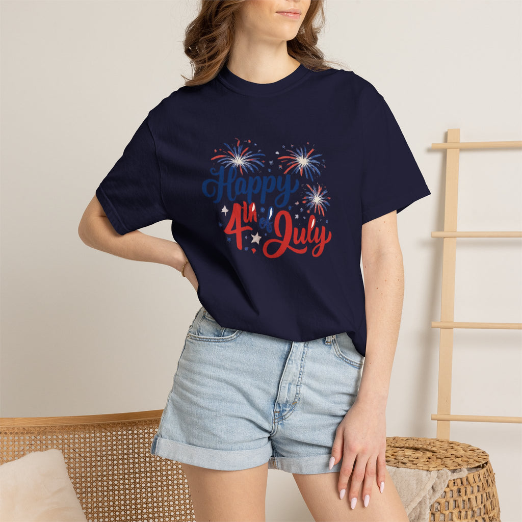 Happy 4th of July T-Shirt — Patriotic Fireworks Tee