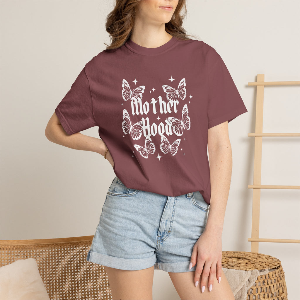 Motherhood Butterfly T-Shirt — Vintage Floral Mom Tee for Mother's Day