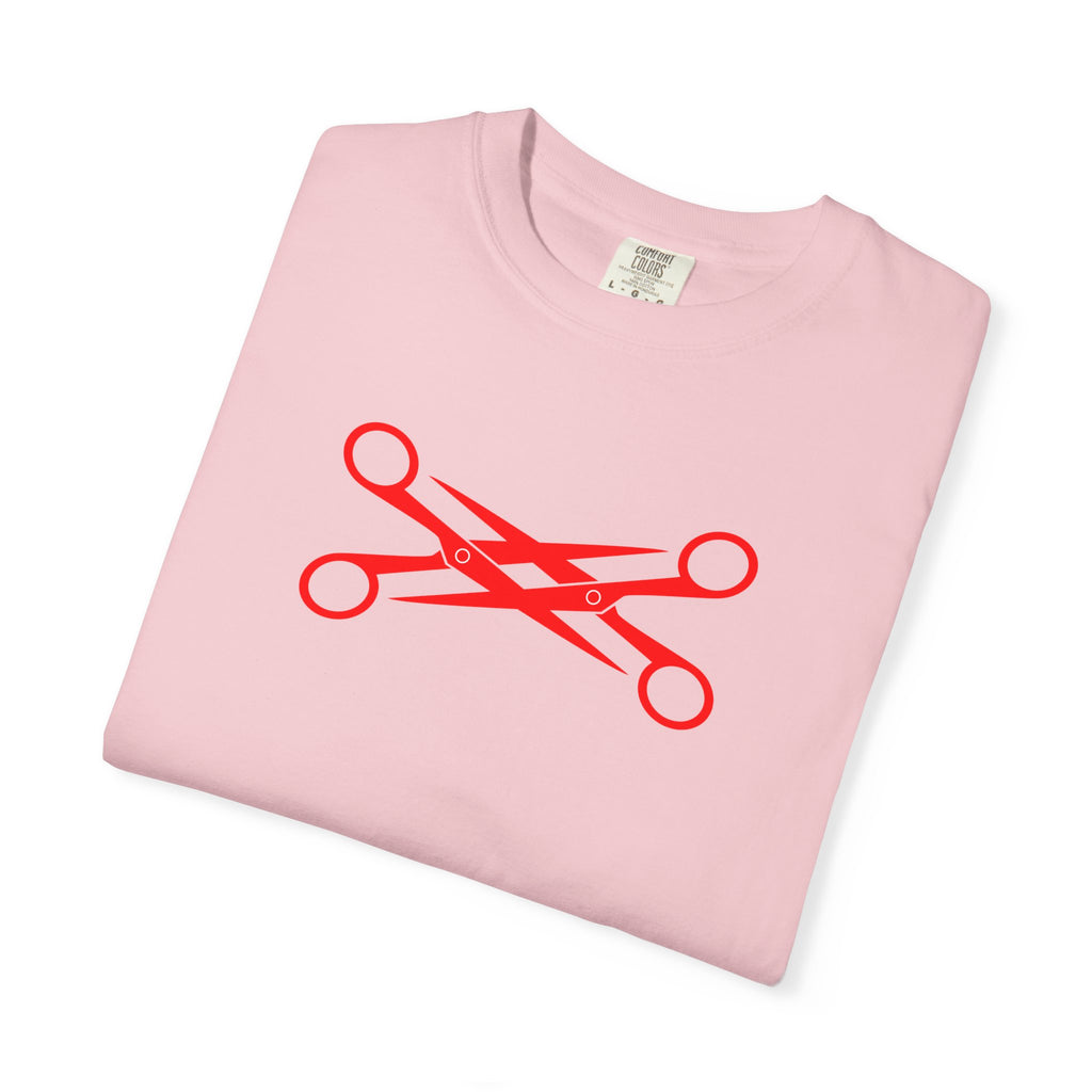 Scissors Cross Graphic T-Shirt — Minimalist Barber & Stylist Tee
