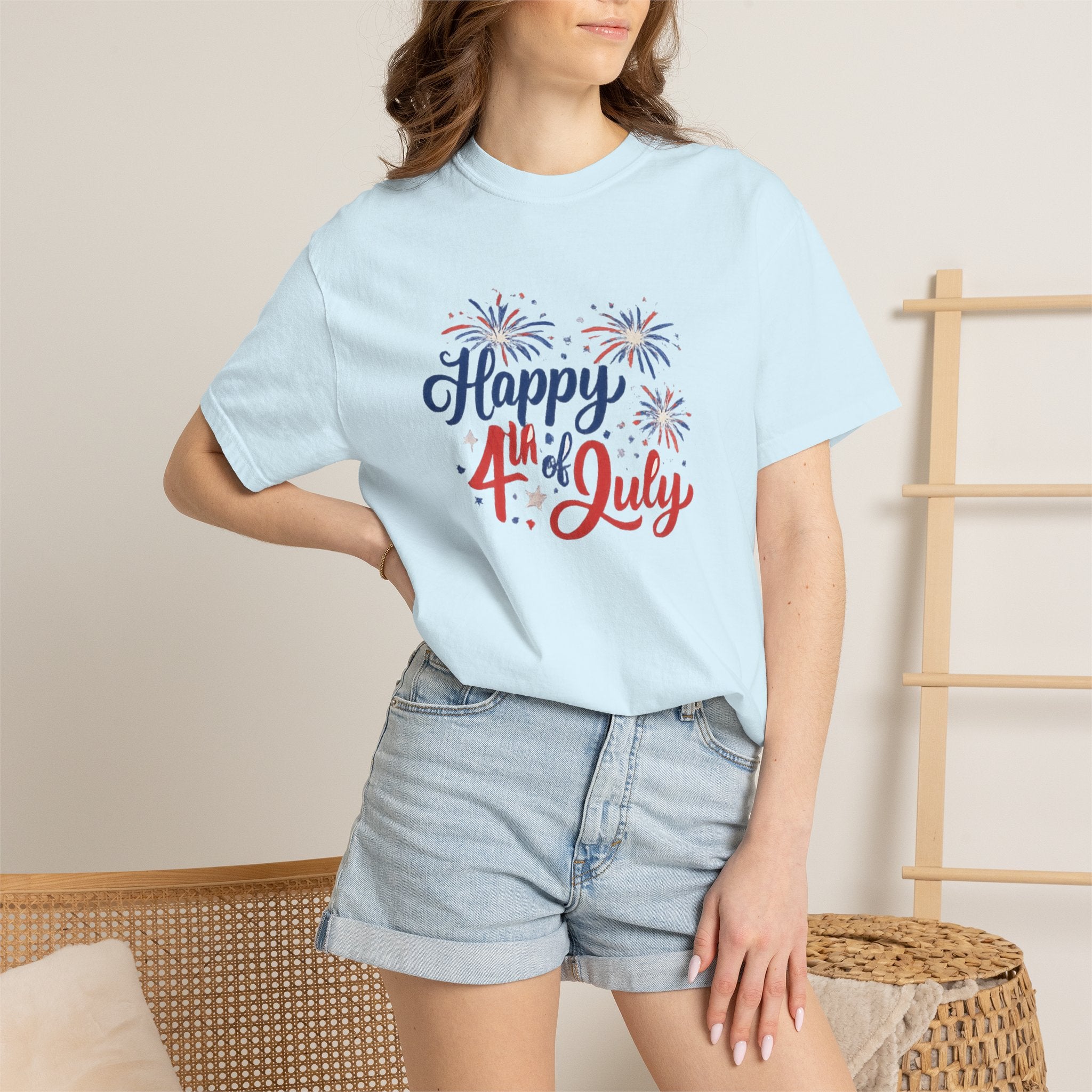 Happy 4th of July T-Shirt — Patriotic Fireworks Tee
