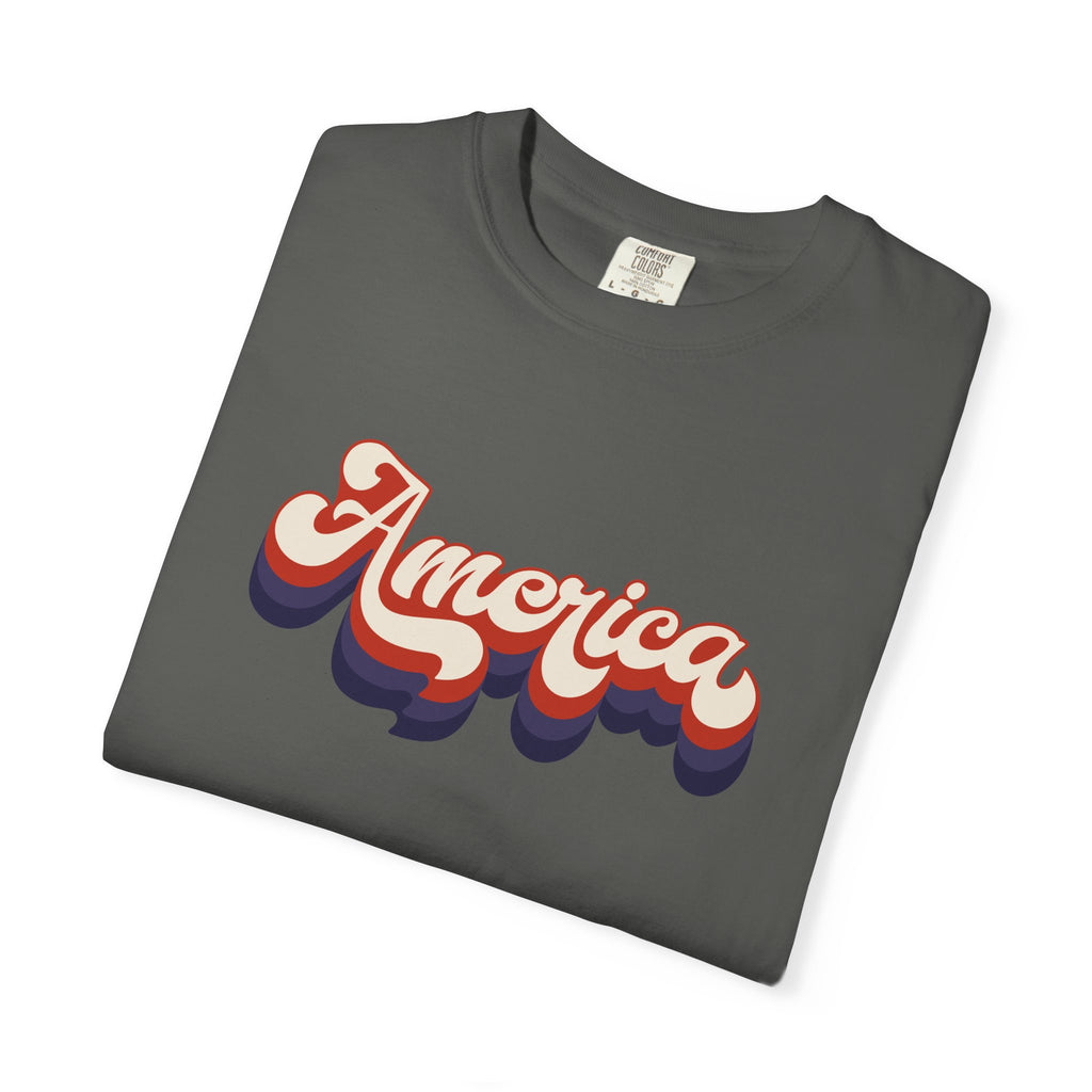 Retro 'America' T-Shirt — Vintage 70s Patriotic Graphic Tee