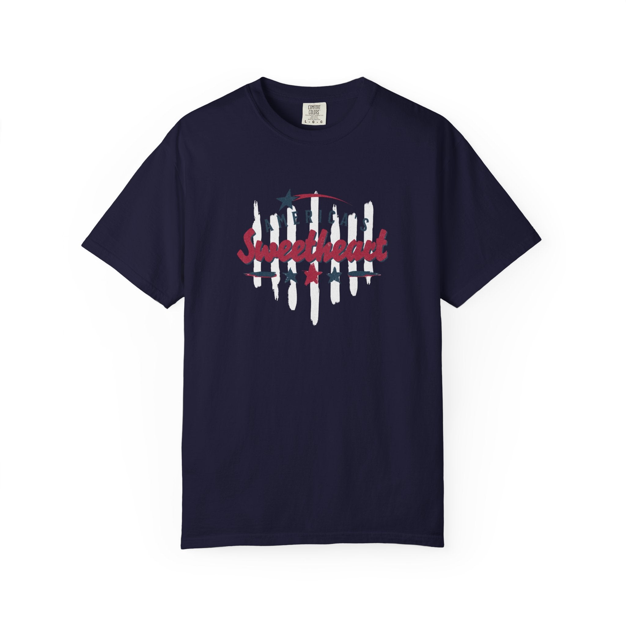 America's Sweetheart T-Shirt — Patriotic Vintage Stars Tee