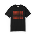 Kiss More Girls T‑Shirt — Retro Repeated Text Pride Tee