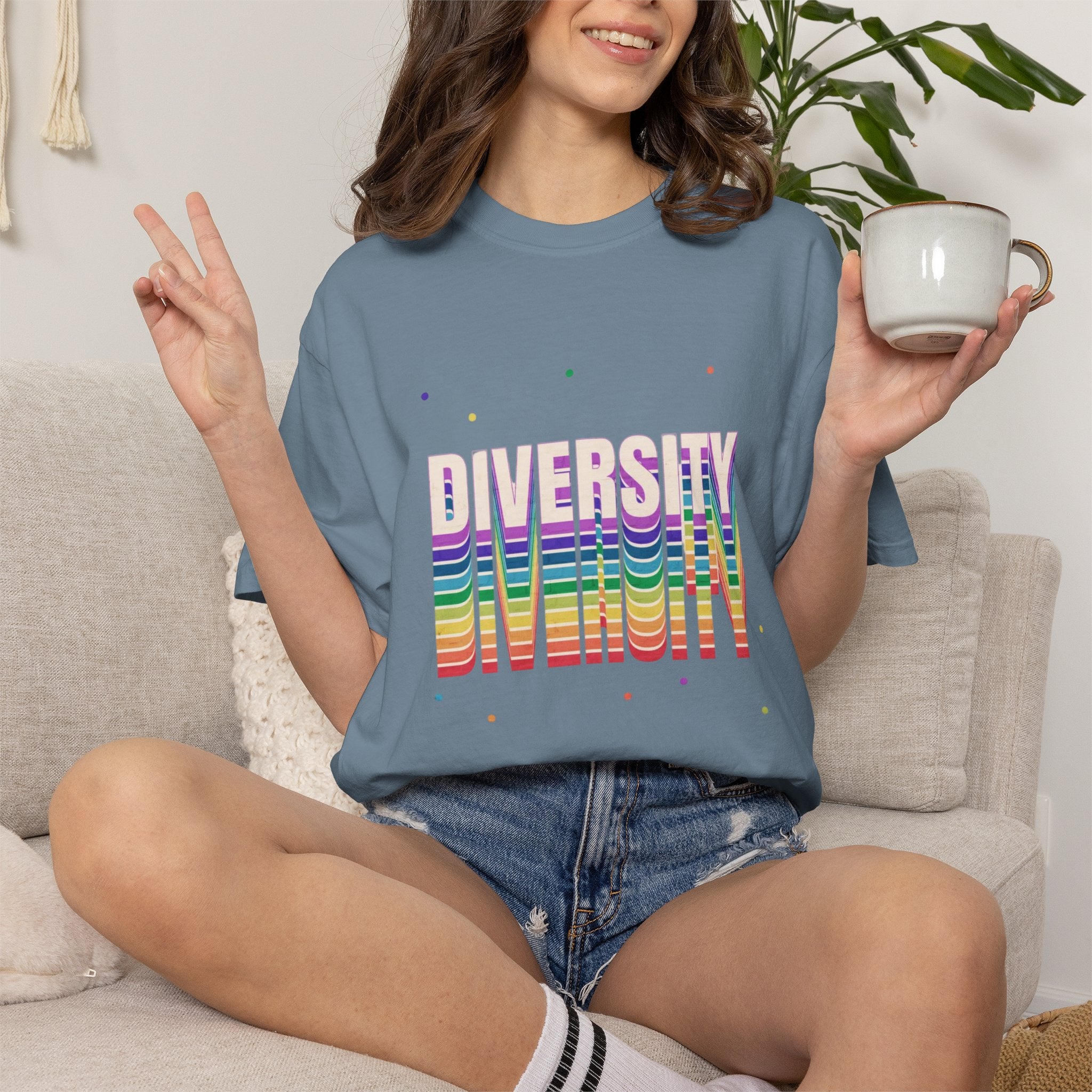 Diversity Rainbow T-Shirt — 'DIVERSITY' Bold Pride Graphic Tee