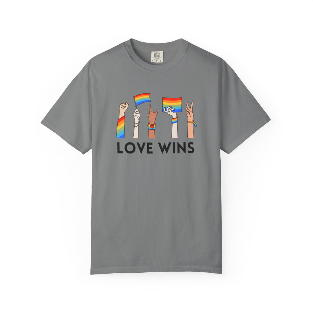 Love Wins T-Shirt — Rainbow Pride Hands Graphic Tee
