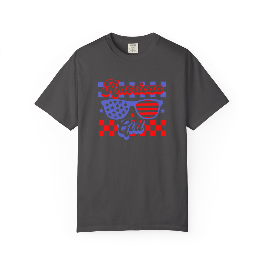 American Girl T-Shirt — Retro Patriotic Sunglasses Tee
