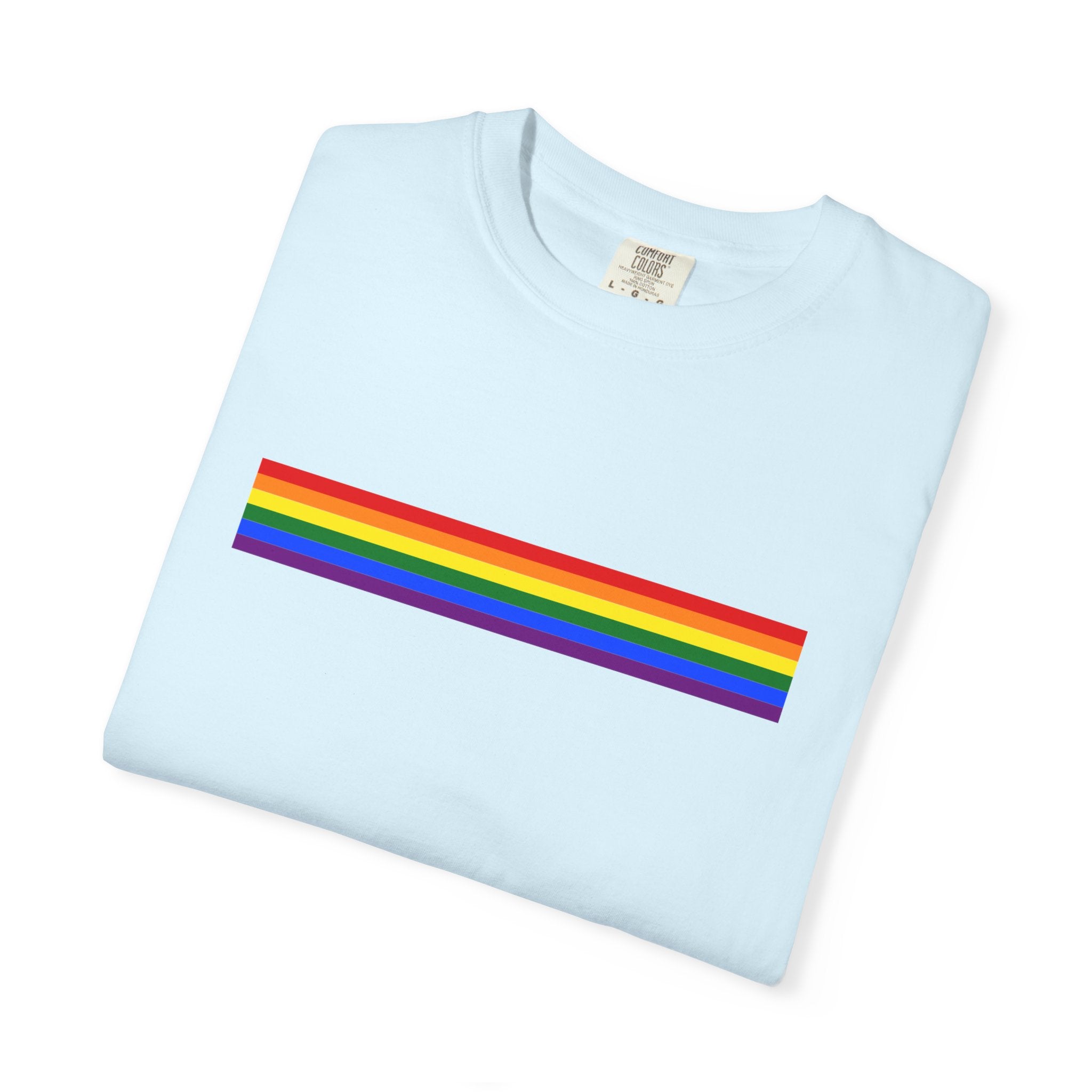 Rainbow Stripe T-Shirt — Pride Minimalist Tee