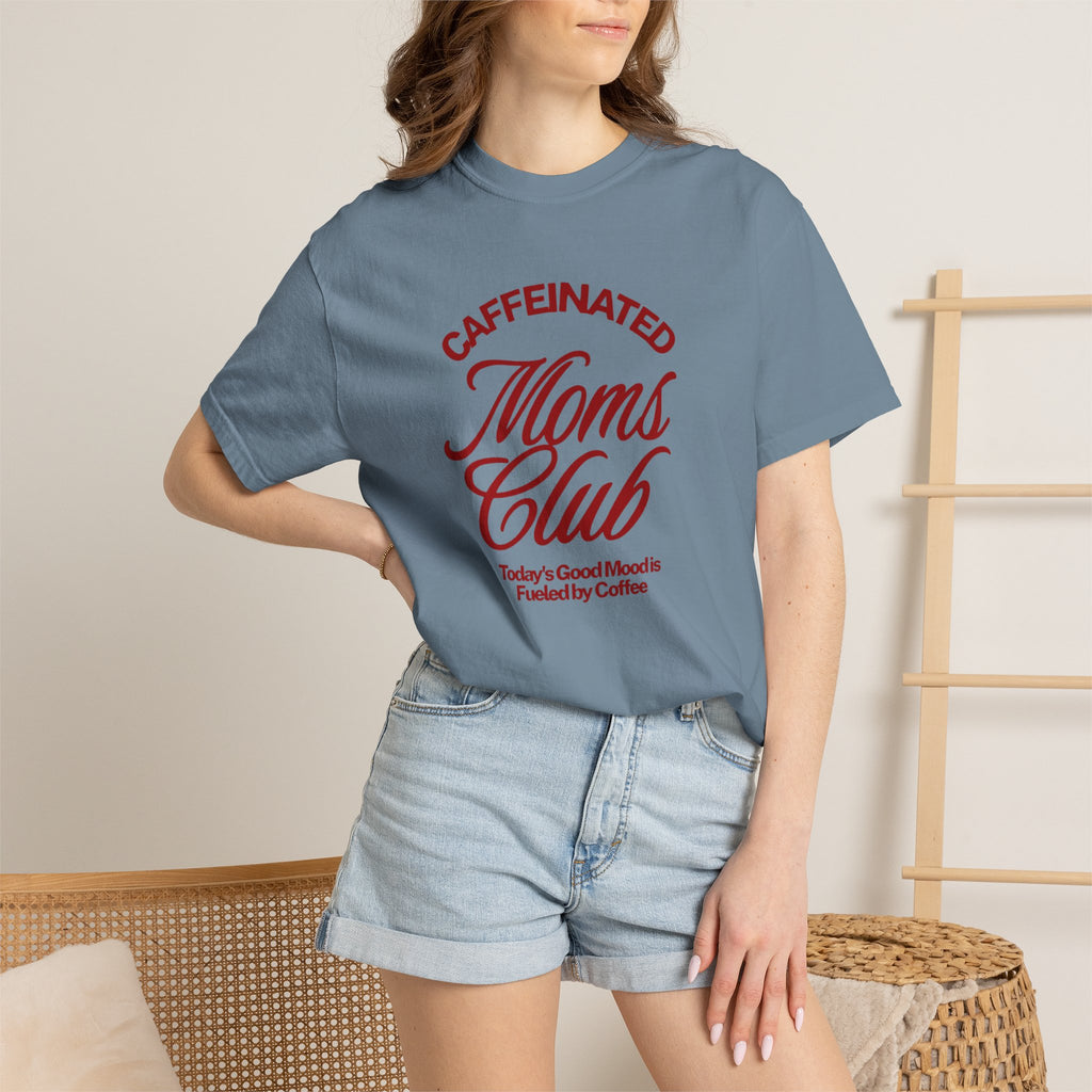Caffeinated Moms Club T-Shirt — Retro Coffee Mom Tee