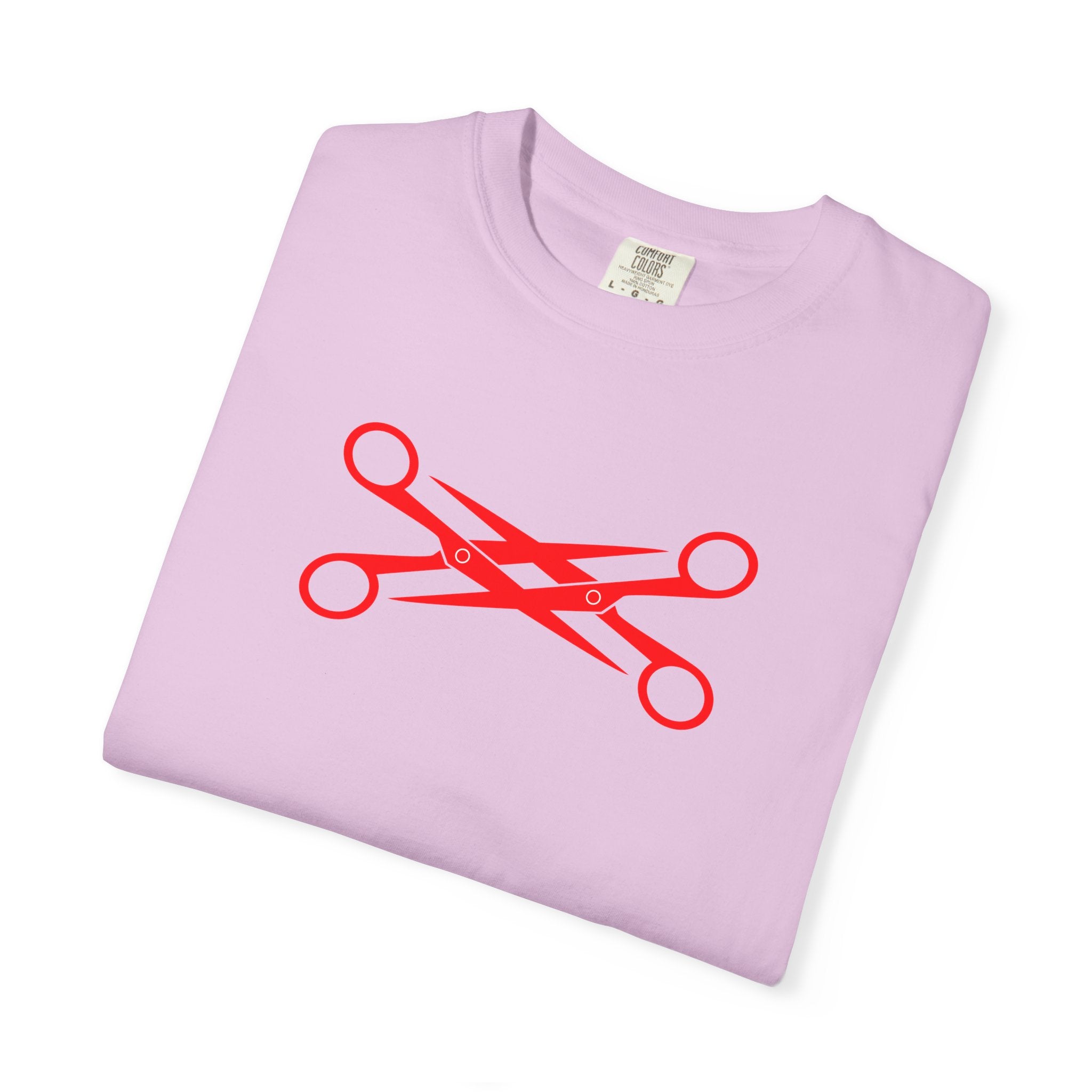 Scissors Cross Graphic T-Shirt — Minimalist Barber & Stylist Tee