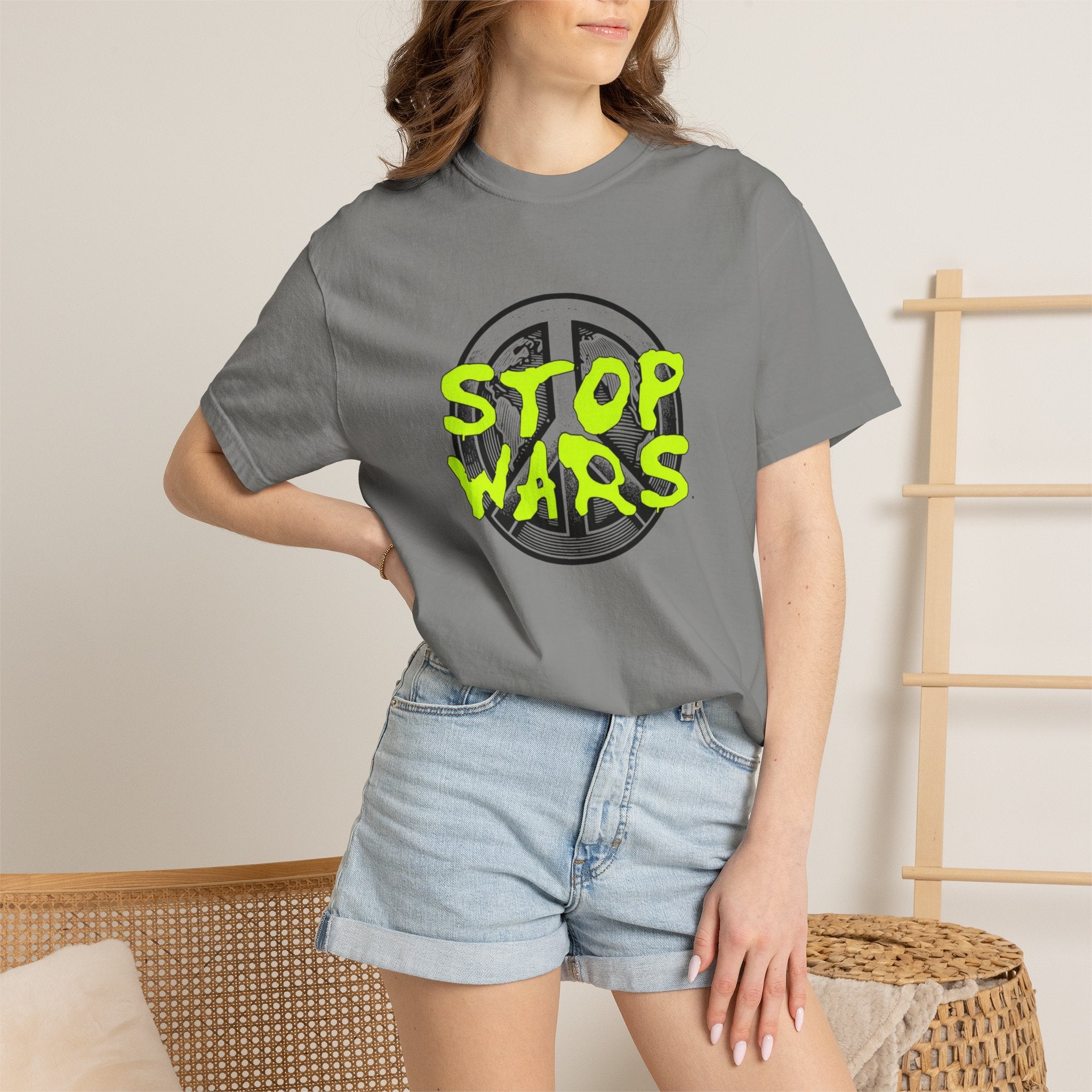 Peace Sign "Stop Wars" T-Shirt — Anti-War Graphic Tee