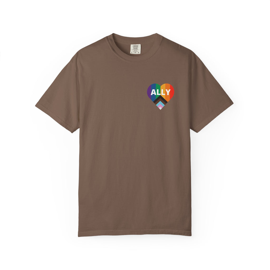 Ally Heart Rainbow T‑Shirt — LGBTQ+ Ally Pride Tee