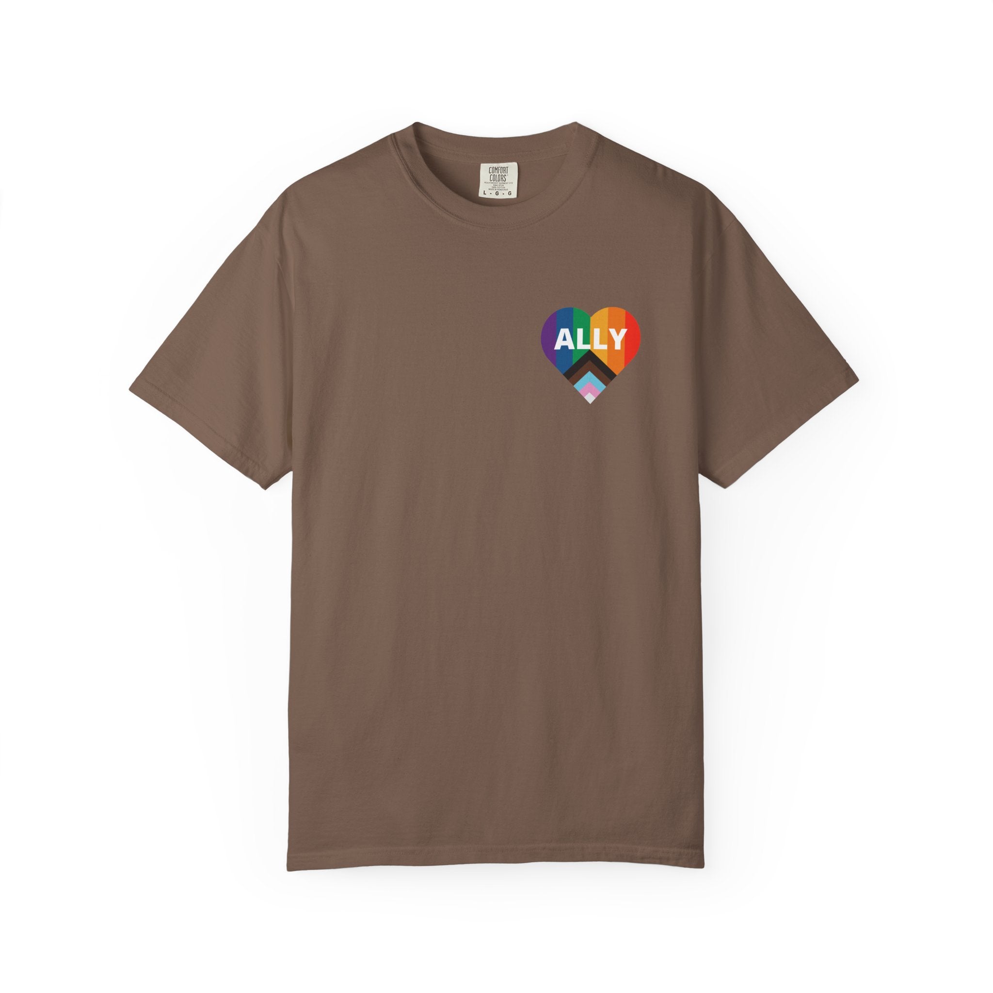 Ally Heart Rainbow T‑Shirt — LGBTQ+ Ally Pride Tee