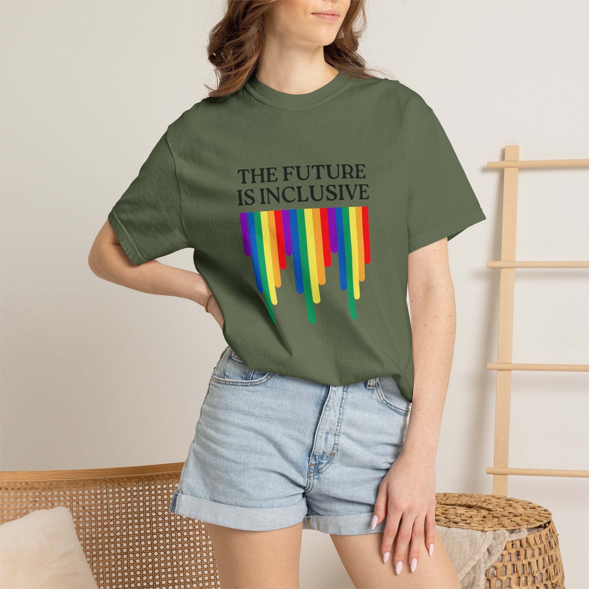 Inclusive Future T‑Shirt – "The Future Is Inclusive" Rainbow Pride Tee