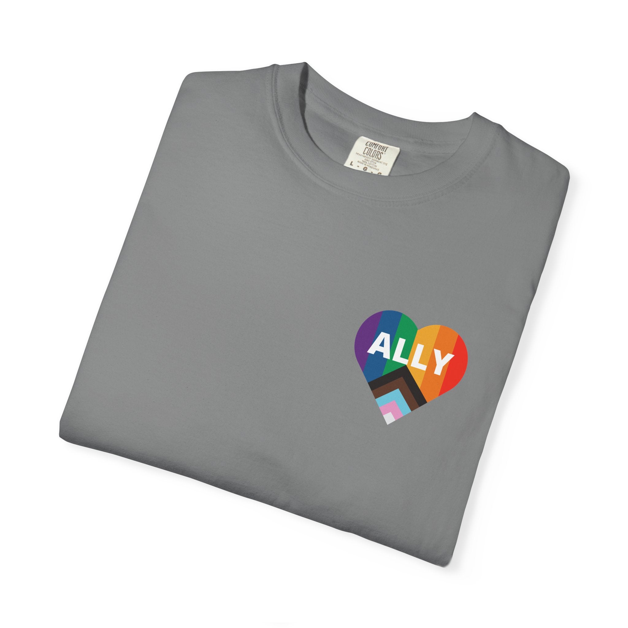 Ally Heart Rainbow T‑Shirt — LGBTQ+ Ally Pride Tee