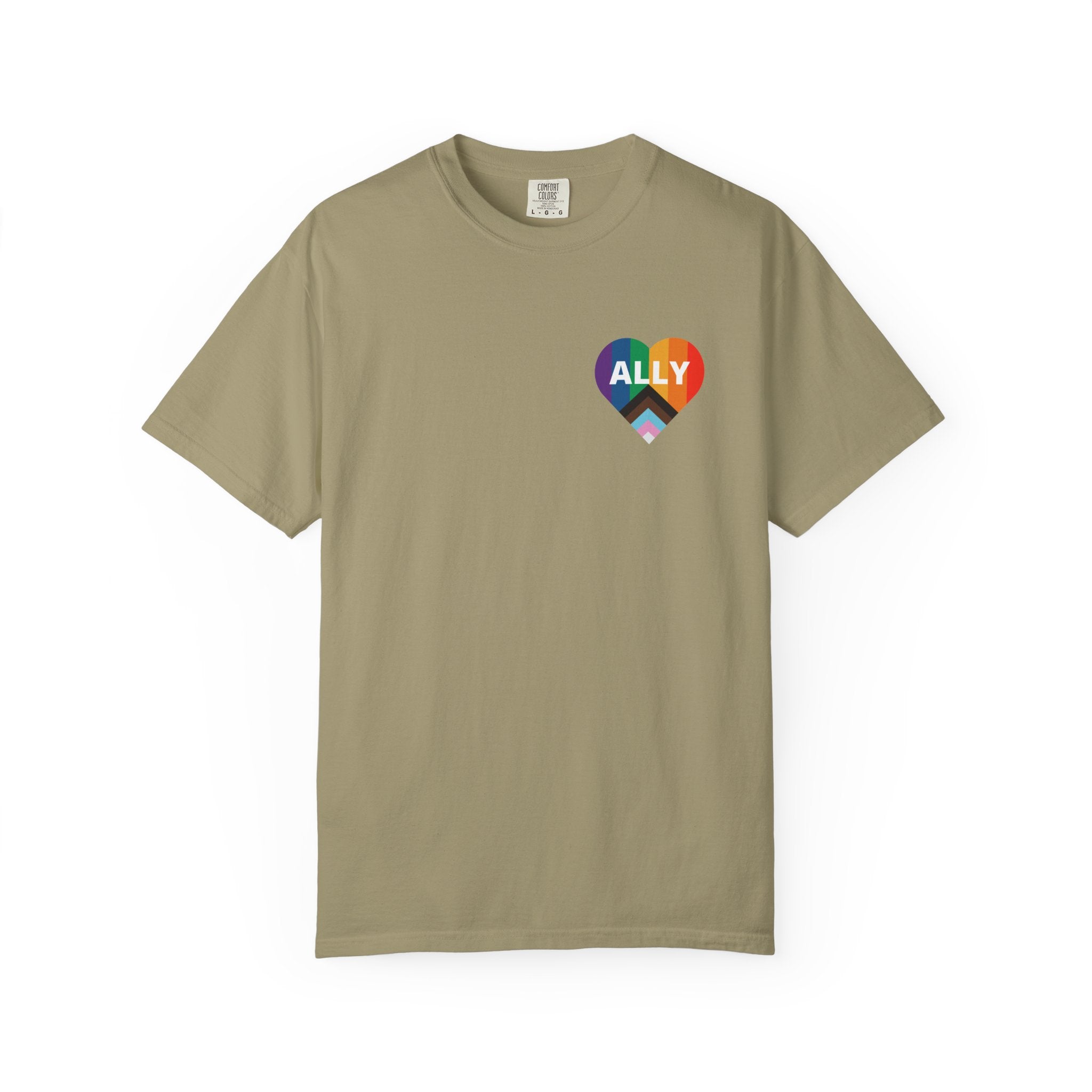 Ally Heart Rainbow T‑Shirt — LGBTQ+ Ally Pride Tee