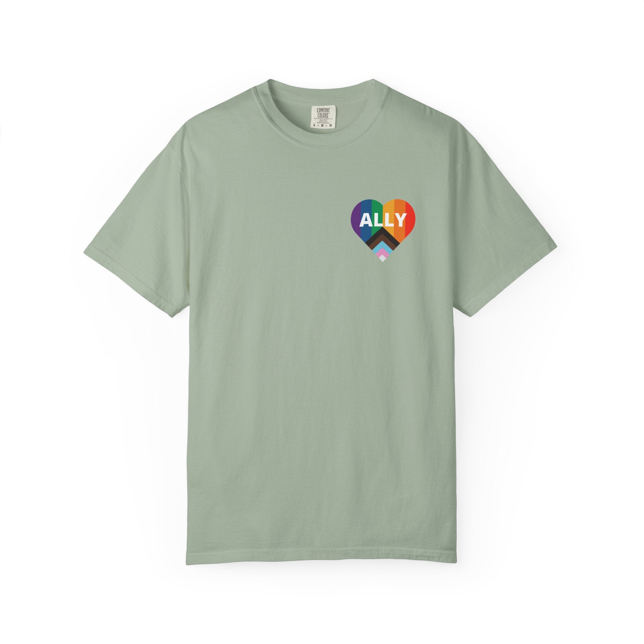 Ally Heart Rainbow T‑Shirt — LGBTQ+ Ally Pride Tee