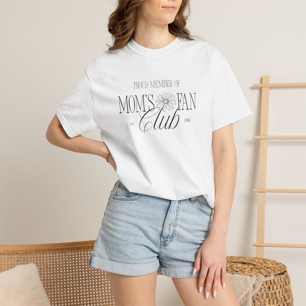 Mom's Fan Club T-Shirt — Vintage Floral Mother's Day Tee