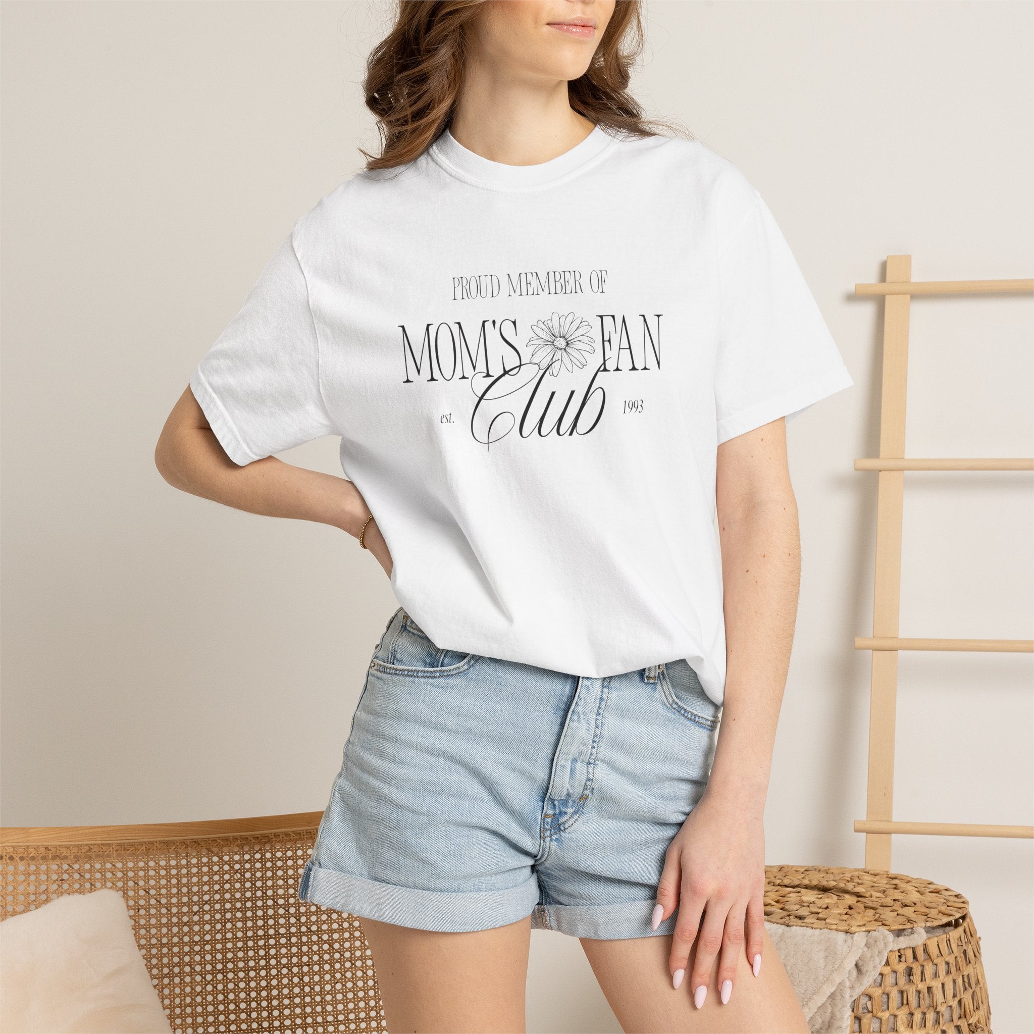 Mom's Fan Club T-Shirt — Vintage Floral Mother's Day Tee