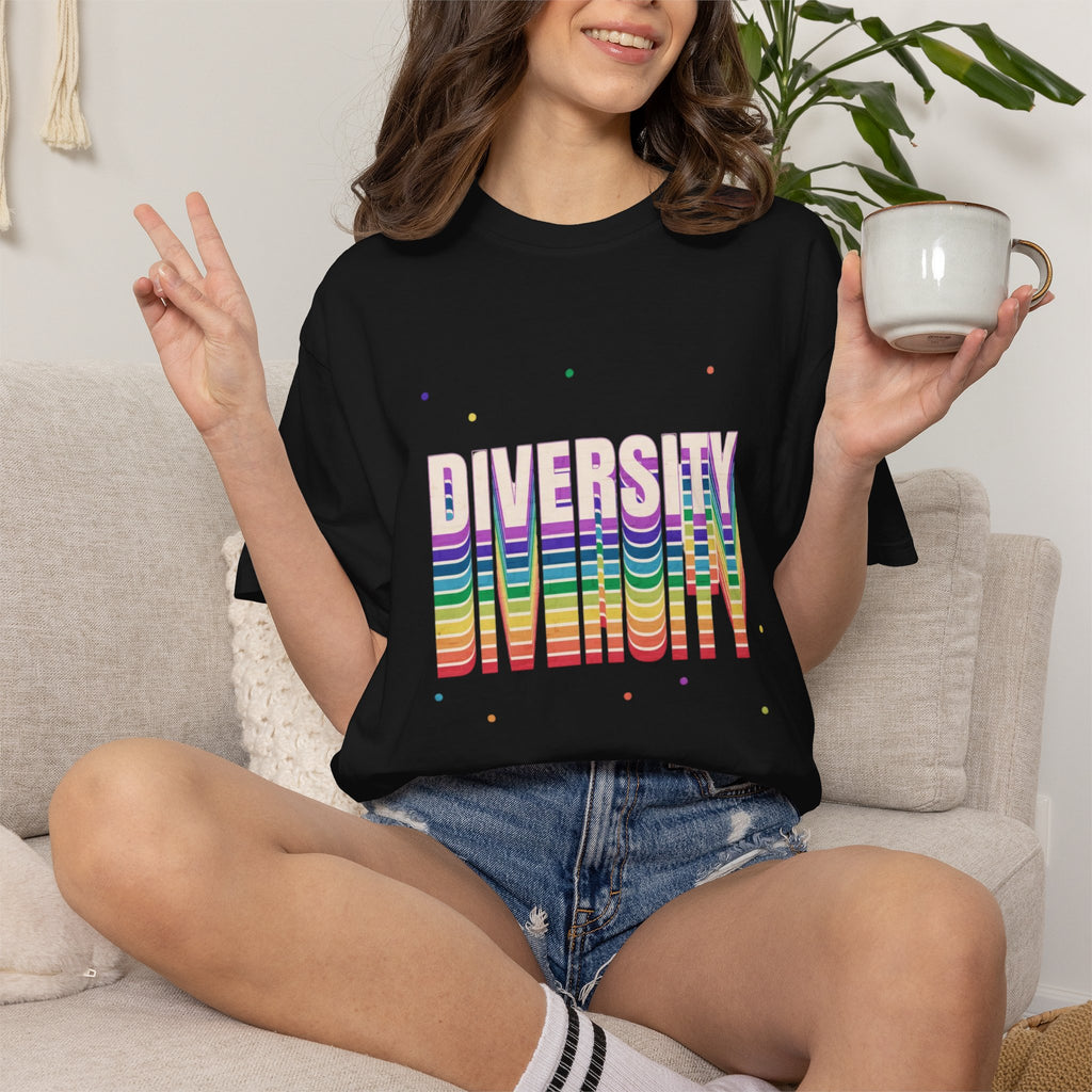 Diversity Rainbow T-Shirt — 'DIVERSITY' Bold Pride Graphic Tee