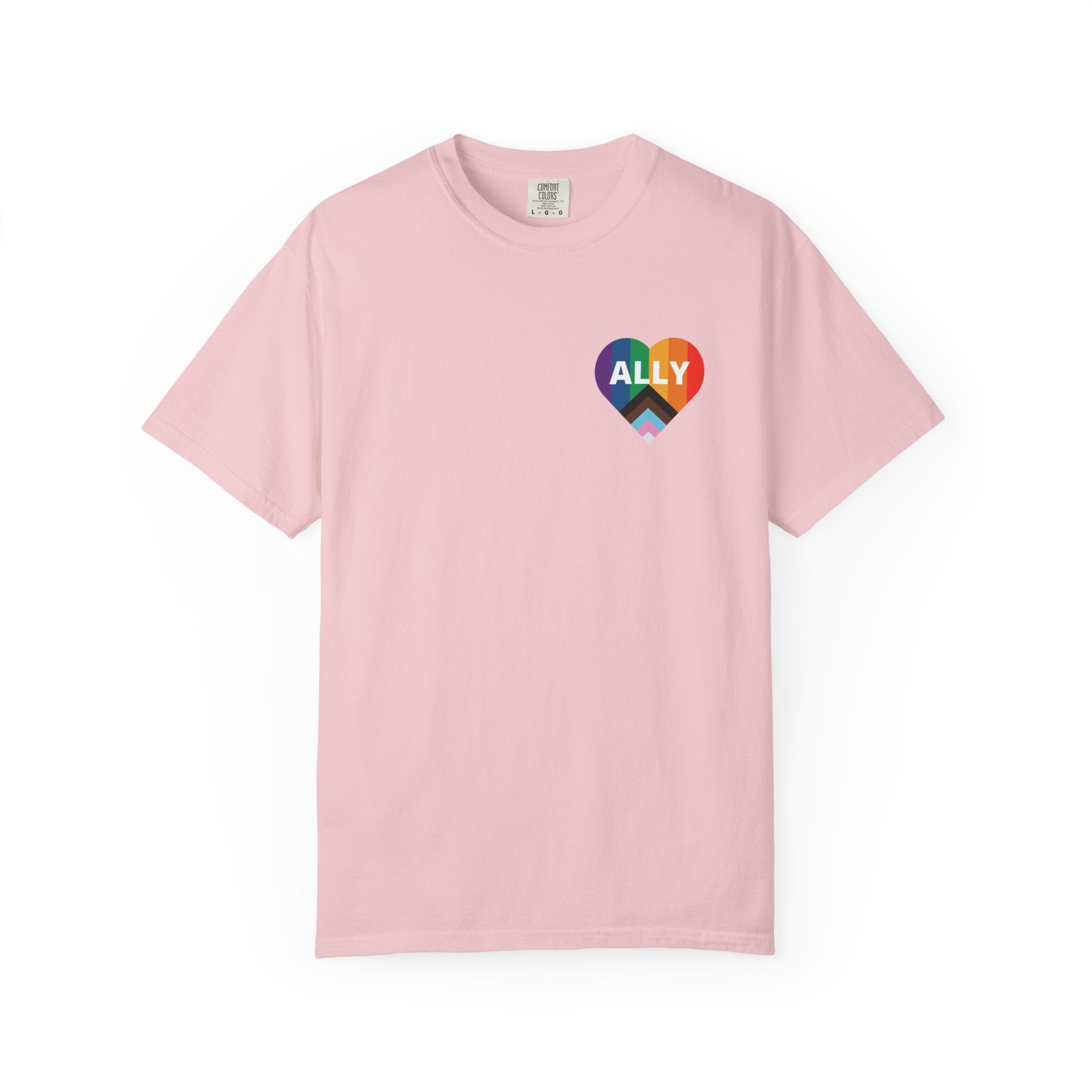 Ally Heart Rainbow T‑Shirt — LGBTQ+ Ally Pride Tee