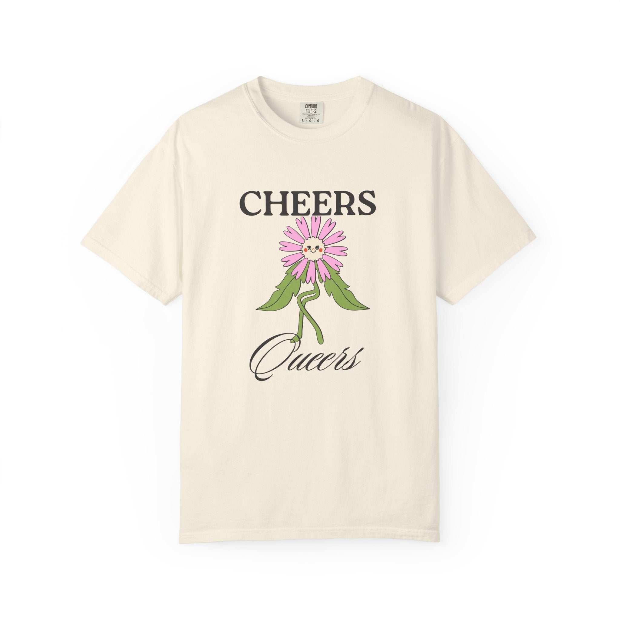 Cheers Queers Floral T-Shirt — Pride Friendly Graphic Tee