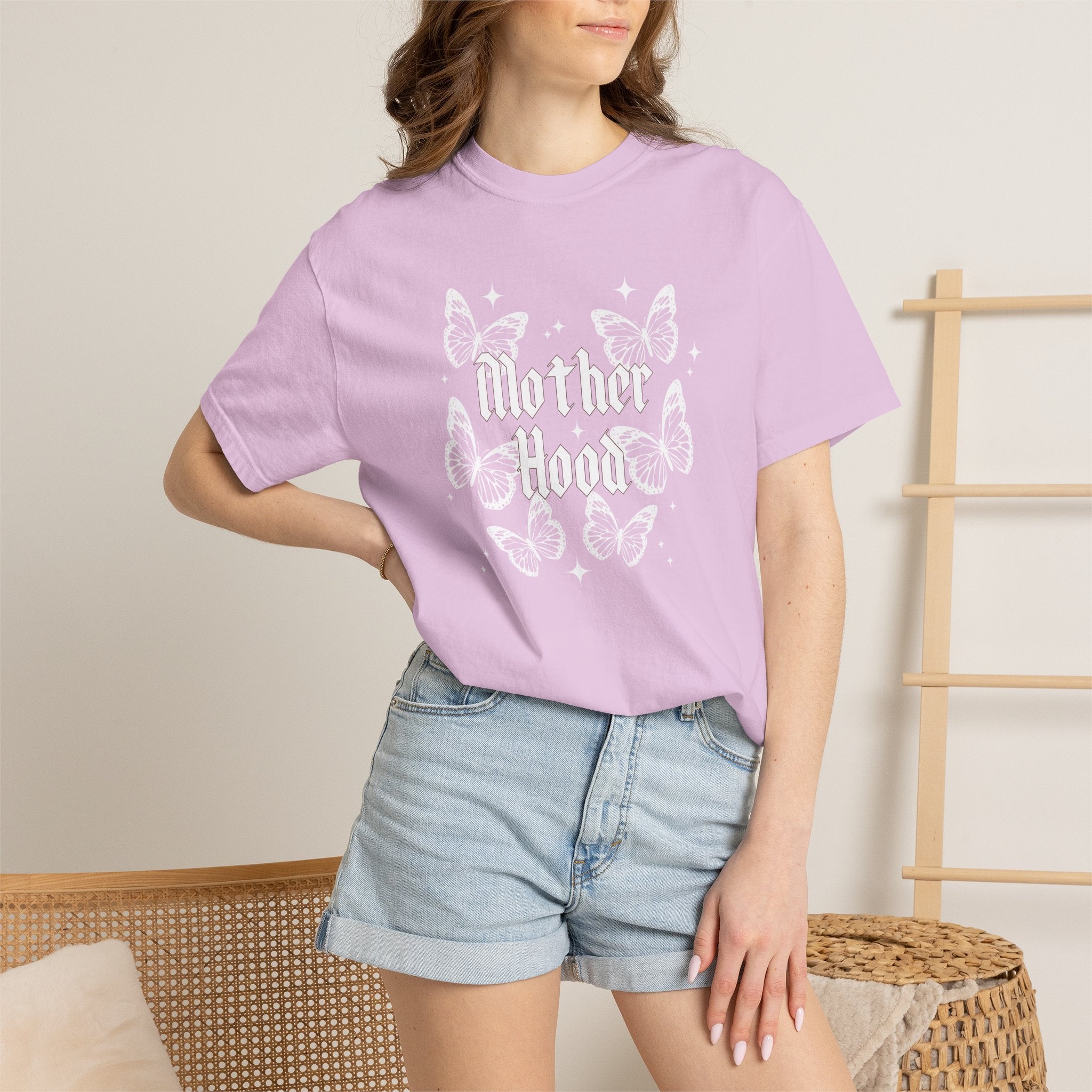 Motherhood Butterfly T-Shirt — Vintage Floral Mom Tee for Mother's Day
