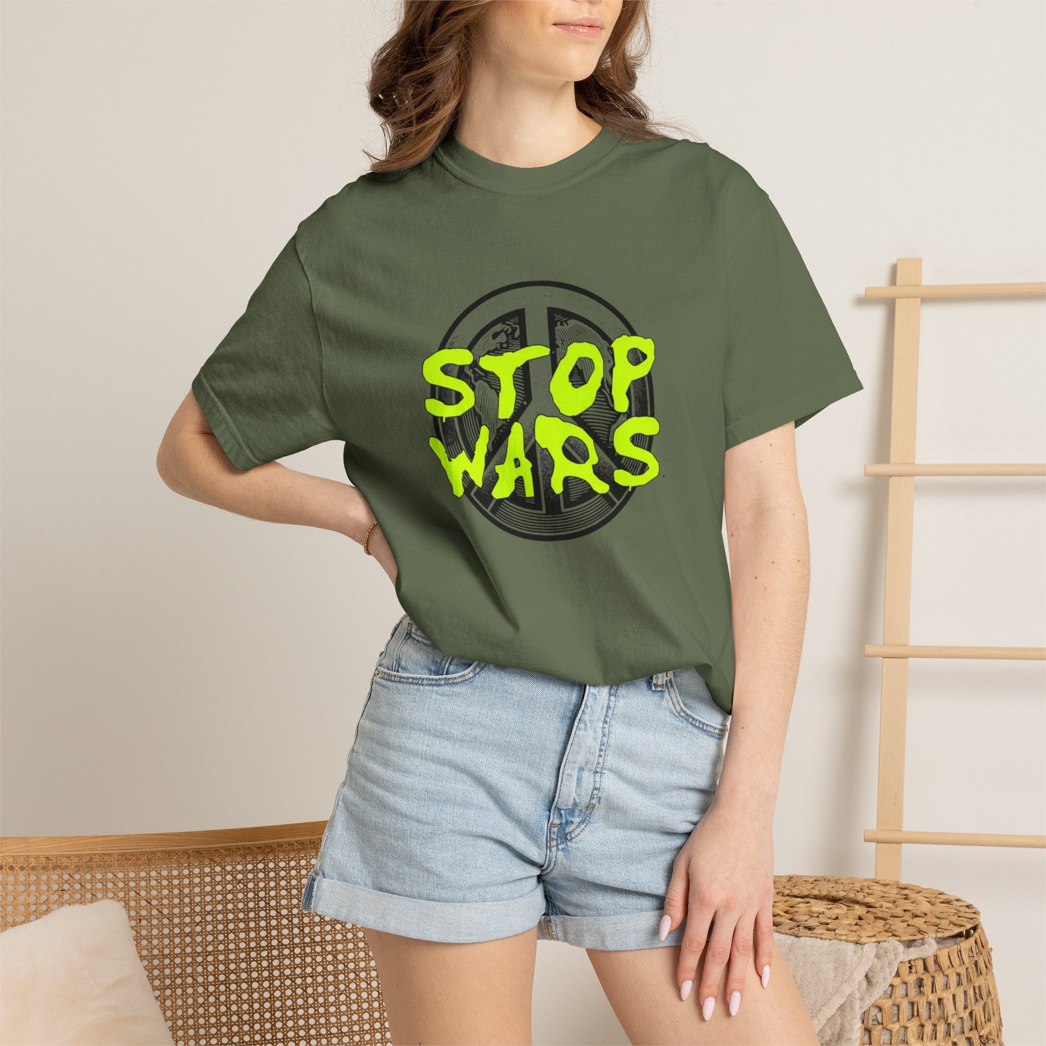 Peace Sign "Stop Wars" T-Shirt — Anti-War Graphic Tee
