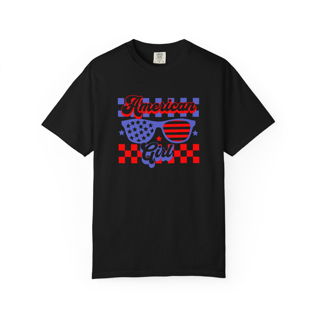 American Girl T-Shirt — Retro Patriotic Sunglasses Tee