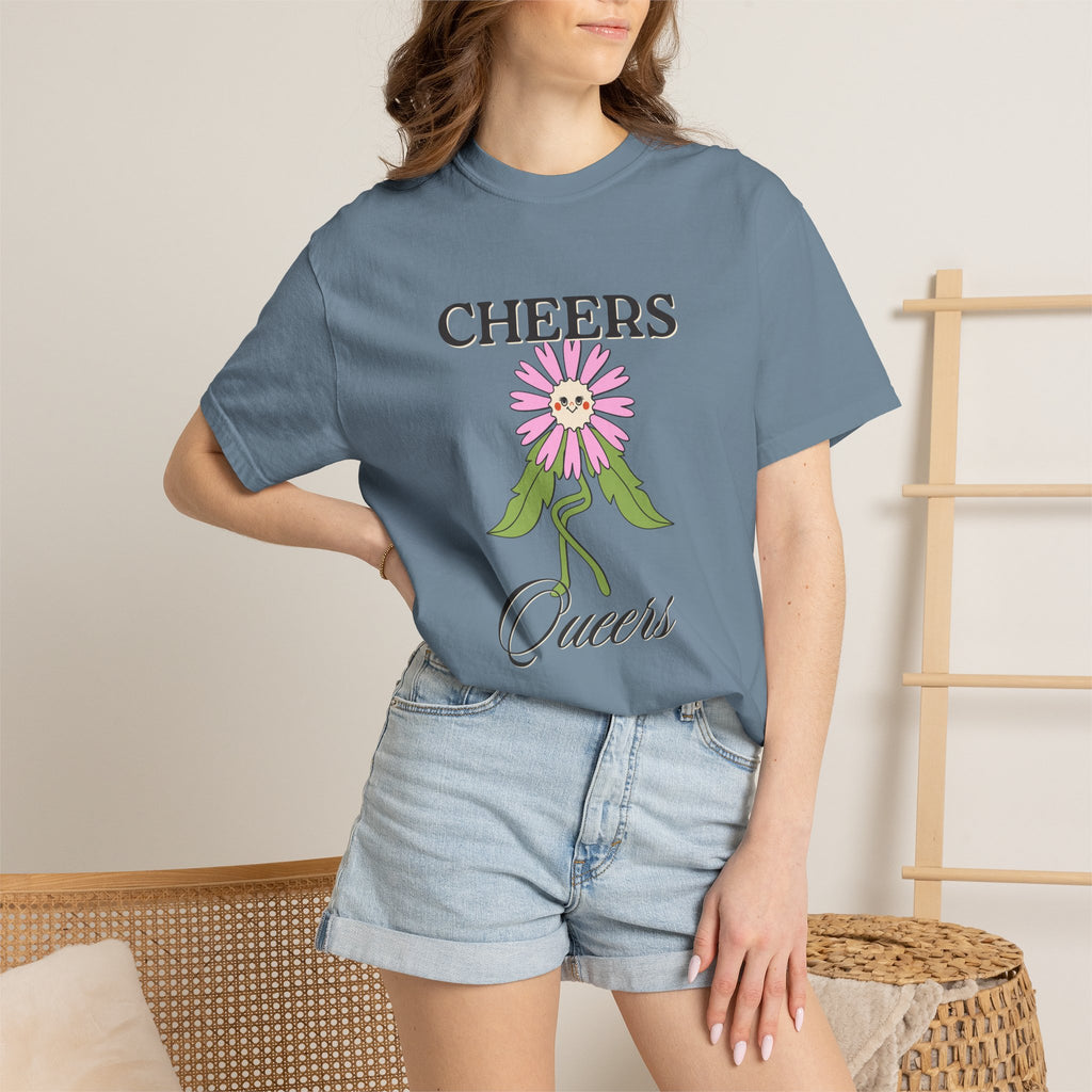 Cheers Queers Floral T-Shirt — Pride Friendly Graphic Tee