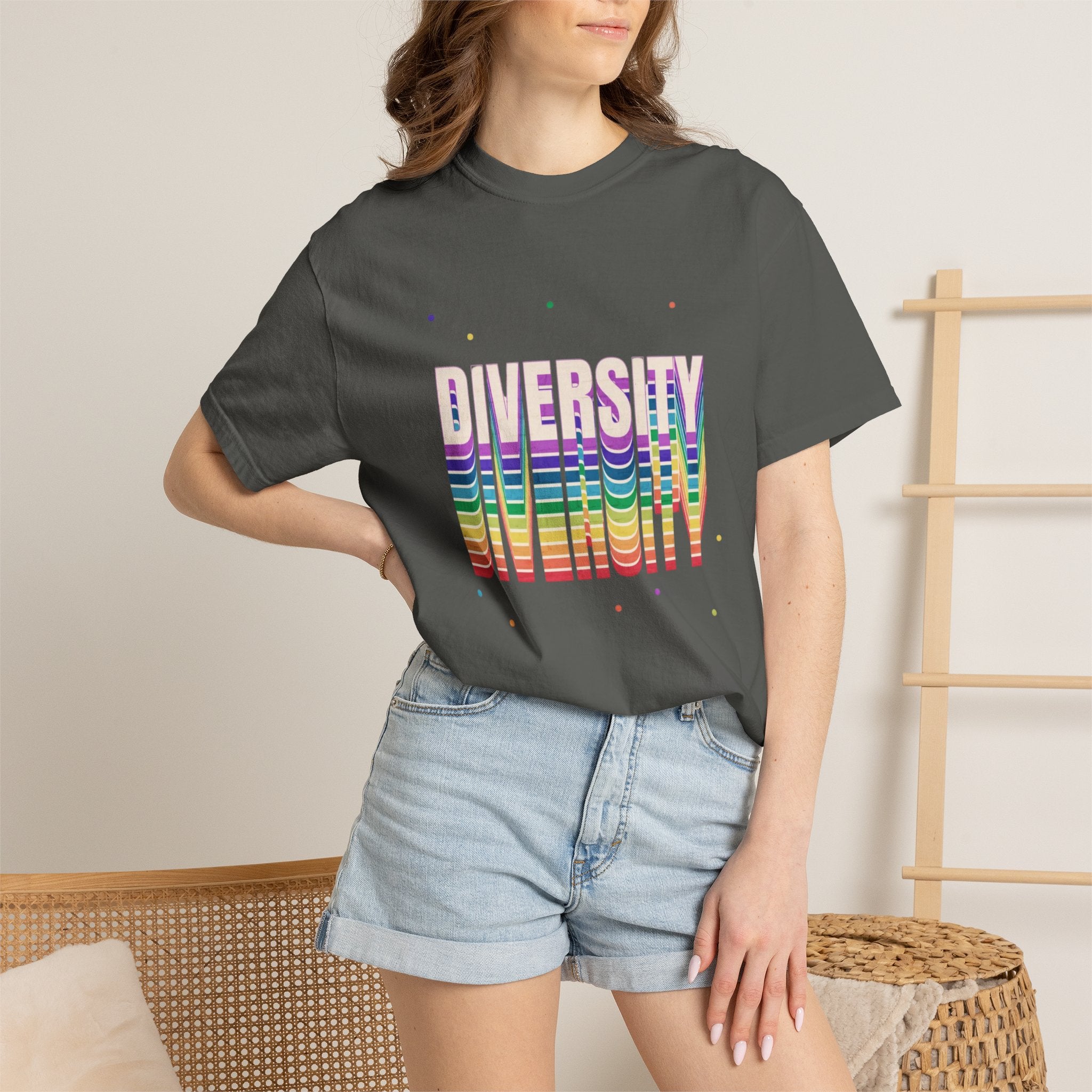 Diversity Rainbow T-Shirt — 'DIVERSITY' Bold Pride Graphic Tee