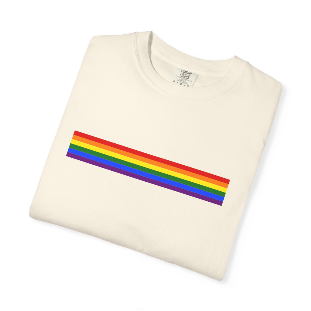 Rainbow Stripe T-Shirt — Pride Minimalist Tee