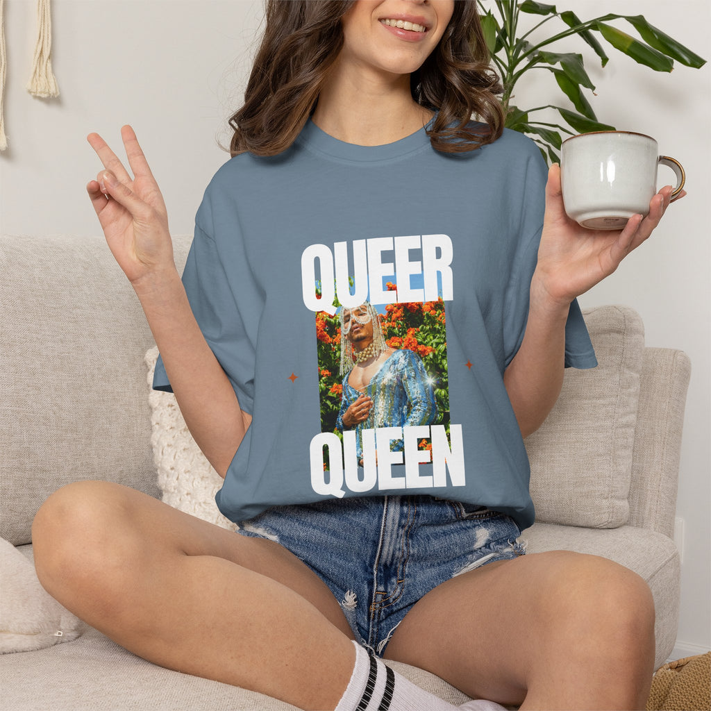 Queer Queen T-Shirt — Vintage Floral Pride Graphic Tee