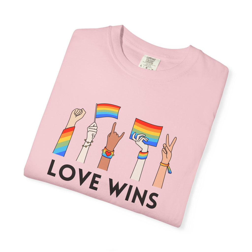 Love Wins T-Shirt — Rainbow Pride Hands Graphic Tee
