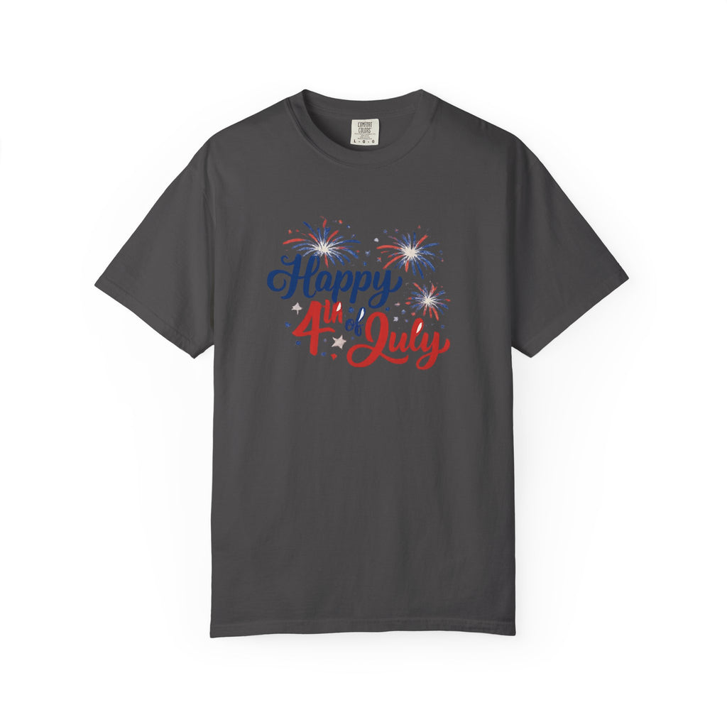 Happy 4th of July T-Shirt — Patriotic Fireworks Tee