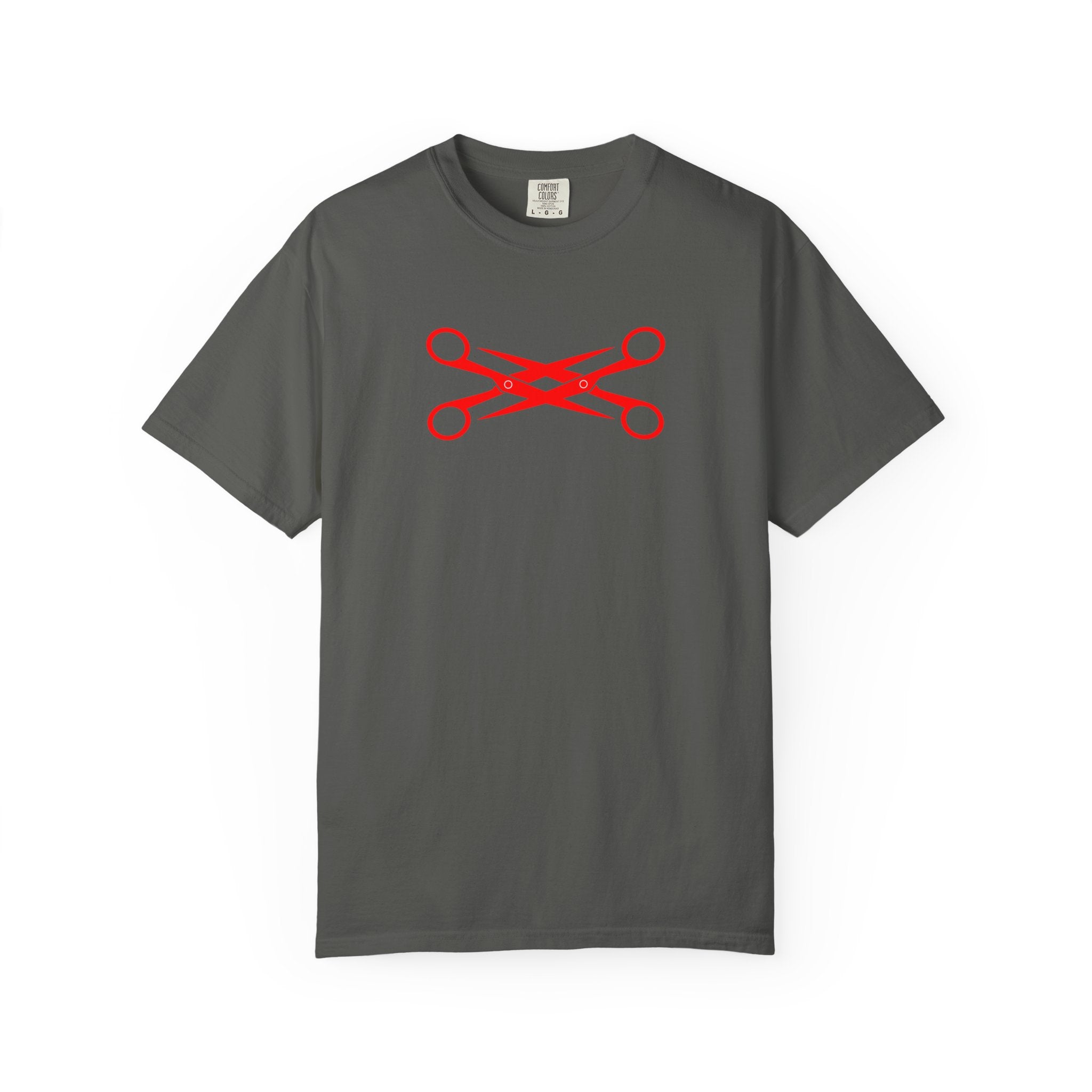 Scissors Cross Graphic T-Shirt — Minimalist Barber & Stylist Tee