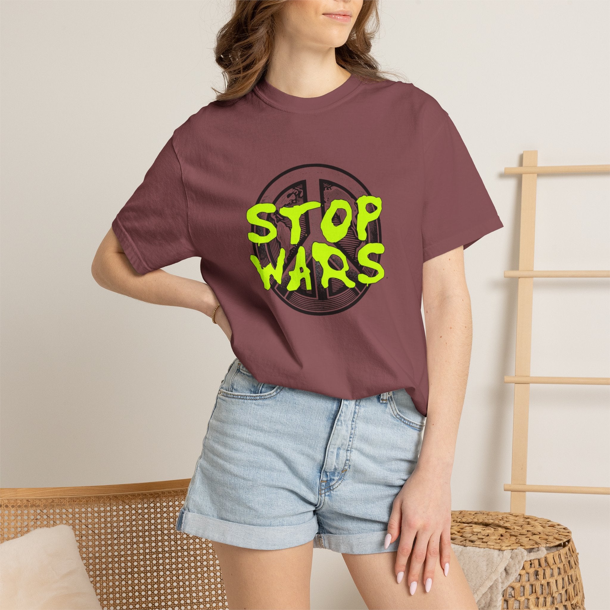 Peace Sign "Stop Wars" T-Shirt — Anti-War Graphic Tee