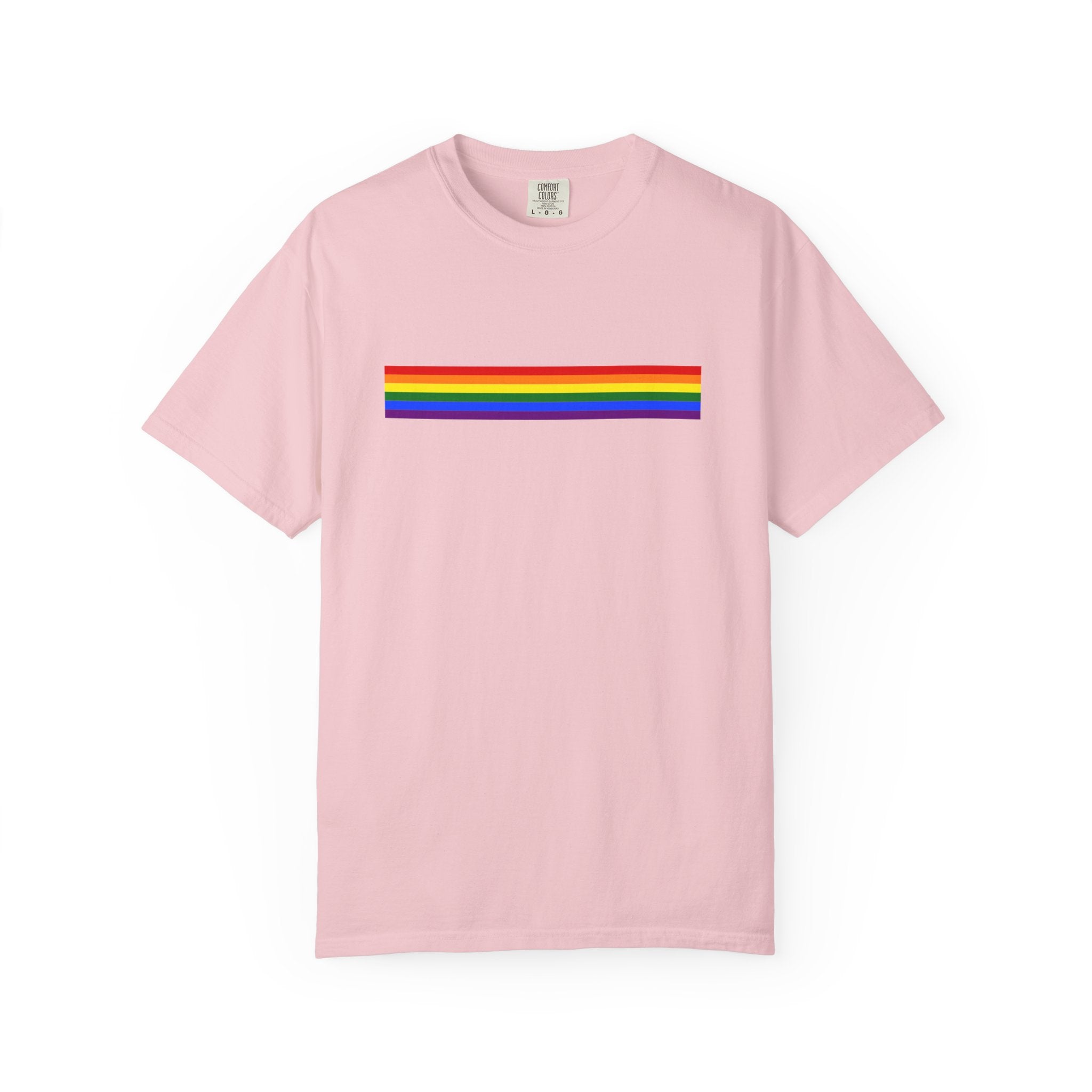 Rainbow Stripe T-Shirt — Pride Minimalist Tee