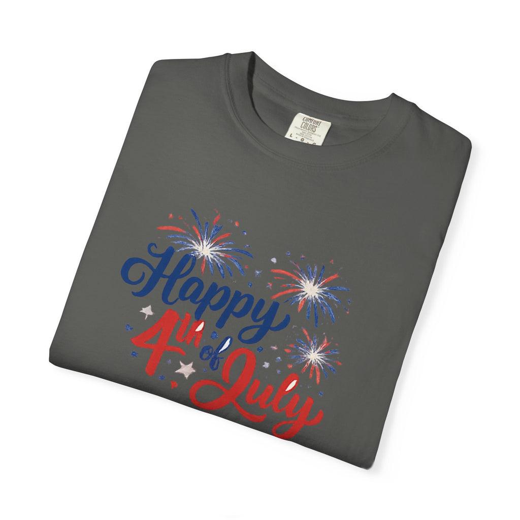 Happy 4th of July T-Shirt — Patriotic Fireworks Tee