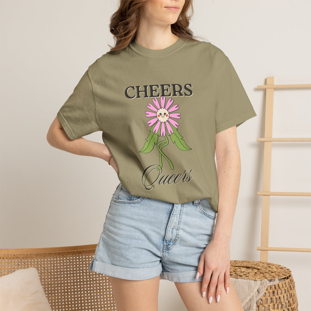 Cheers Queers Floral T-Shirt — Pride Friendly Graphic Tee