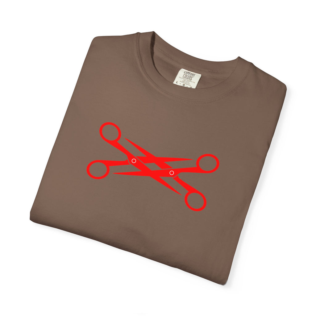 Scissors Cross Graphic T-Shirt — Minimalist Barber & Stylist Tee