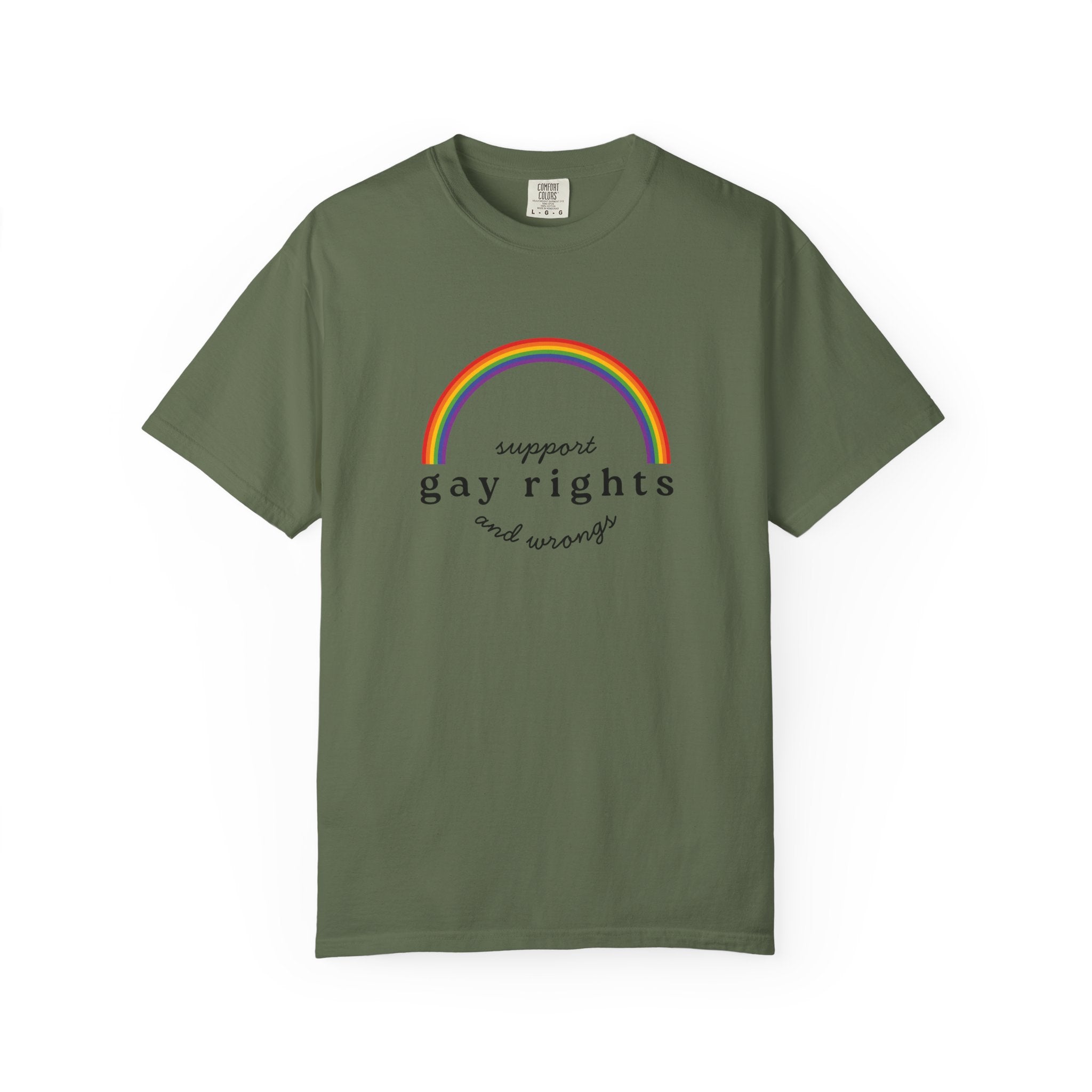 Gay Rights Rainbow T-Shirt — Support Gay Rights and Wrongs Tee