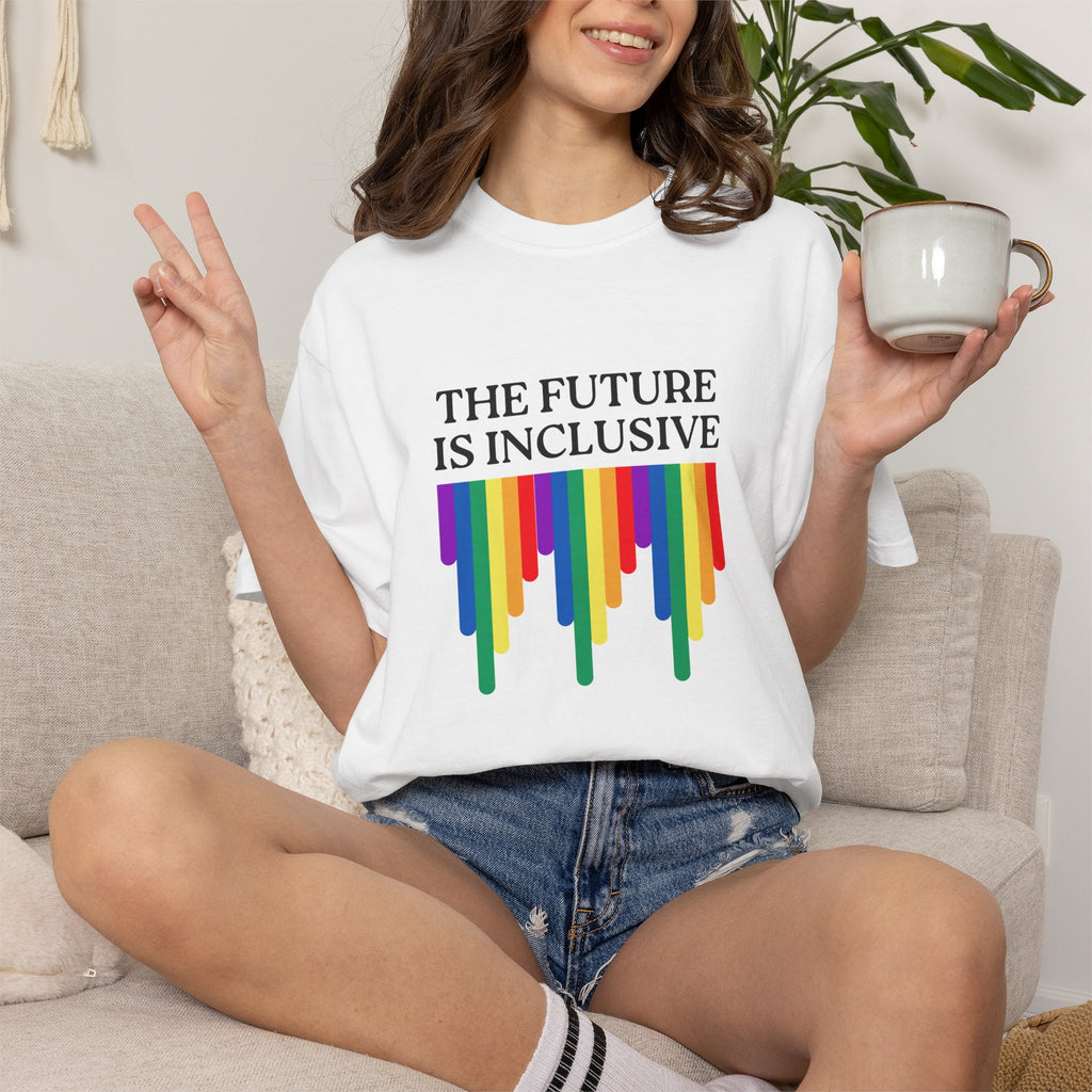 Inclusive Future T‑Shirt – "The Future Is Inclusive" Rainbow Pride Tee