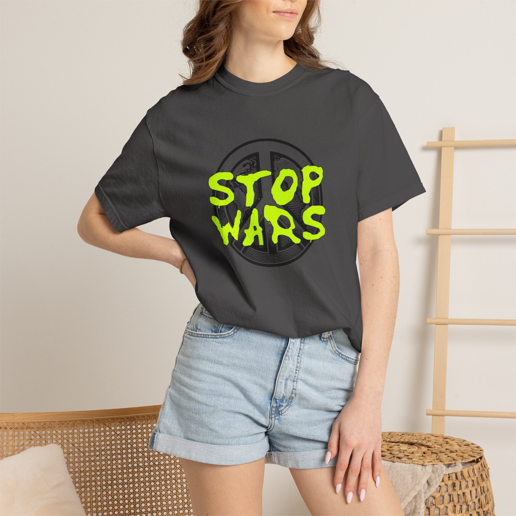 Peace Sign "Stop Wars" T-Shirt — Anti-War Graphic Tee