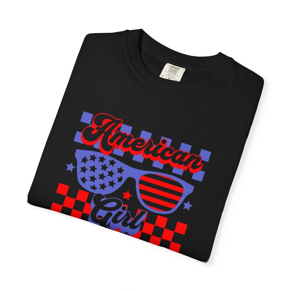 American Girl T-Shirt — Retro Patriotic Sunglasses Tee