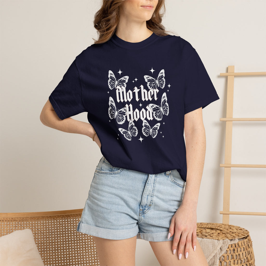 Motherhood Butterfly T-Shirt — Vintage Floral Mom Tee for Mother's Day