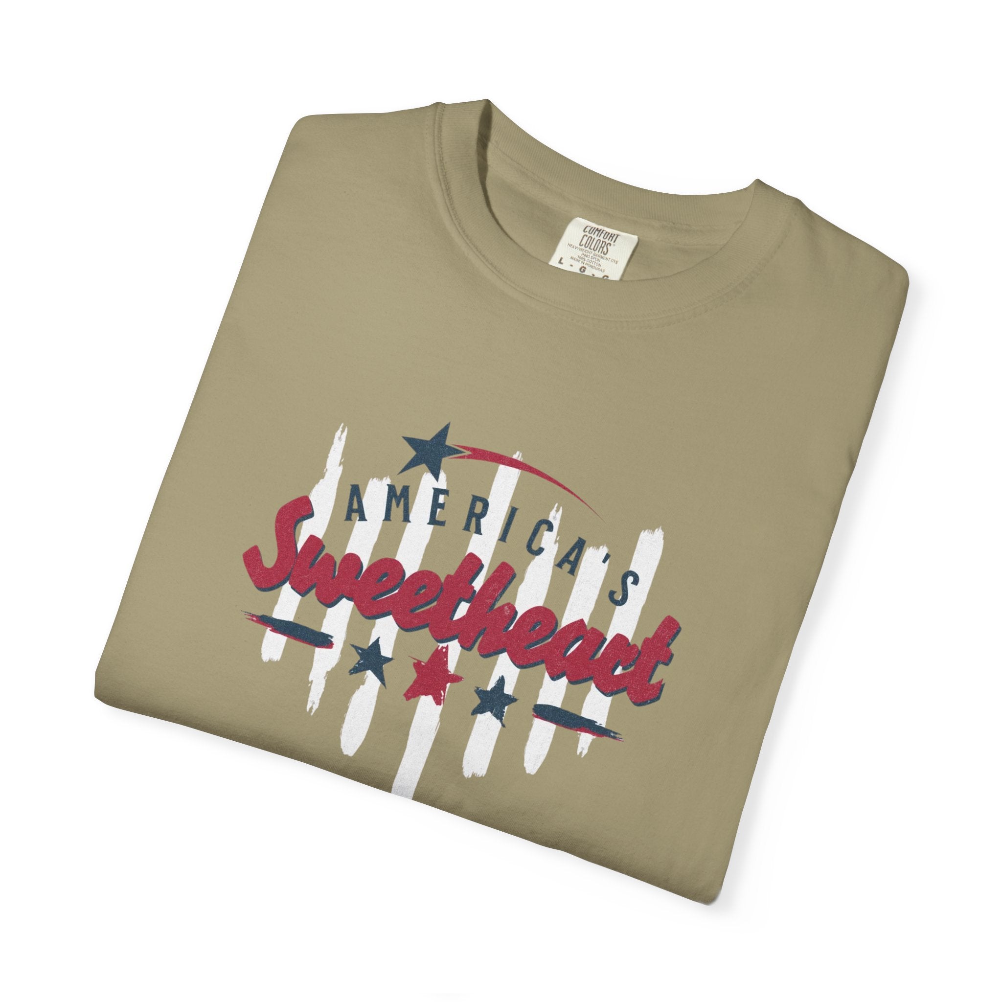 America's Sweetheart T-Shirt — Patriotic Vintage Stars Tee